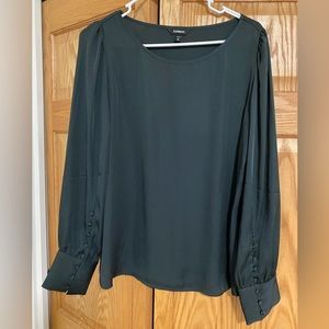 Express blouse. Dark green. Size medium.